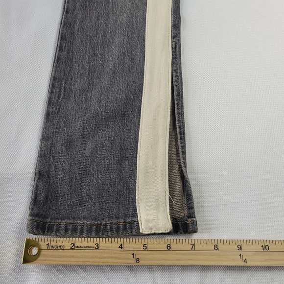 NWT Blank NYC The Cooper Women's Gray Jeans with Cream Stripes size 25 - Picture 6 of 14